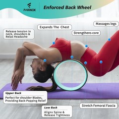 Yoga Wheel Set Upgraded Back Wheels Pain Relief & Stretching Strongest Back