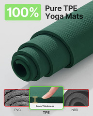 Large Yoga Mat (75 * 52 * 1/2Inch),Extra Wide TPE Exercise Mat,Non-Slip Workout