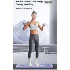 HanTai Foldable Pilates Reformer Set 6in1 Home Sliding Fitness Board Purple
