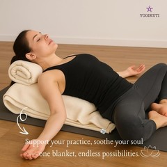Yogikuti Iyengar Yoga Blanket Set Of Handwoven Cotton Blankets For Restorative