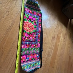 Embroidered Yoga Mat Carrier Boho Peruvian Bright Colors Lined High Quality Tote