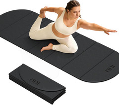 Extra Long Foldable Yoga Mat – 10mm Thick TPE, Portable & Comfortable 75″L x 26″