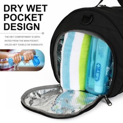 INOXTO Small Sports Gym Bag，Travel Duffel Bag with Dry Wet Pocket and Sho