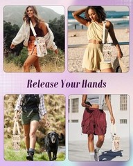 Water Bottle Holder Carrier Bag with Strap – Crossbody Sling for Walking with