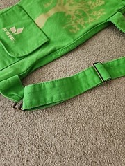 Fit Spirit Bag Full Zip Exercise Yoga Mat Tote Cargo Pockets Green Strap