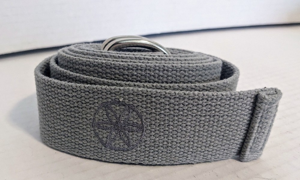 GAIAM 6’ Cotton Yoga Strap – Grey – EUC