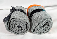 ( QTY 2 ) ACTEON Microfiber Quick Dry Gym Towel Heather-Grey