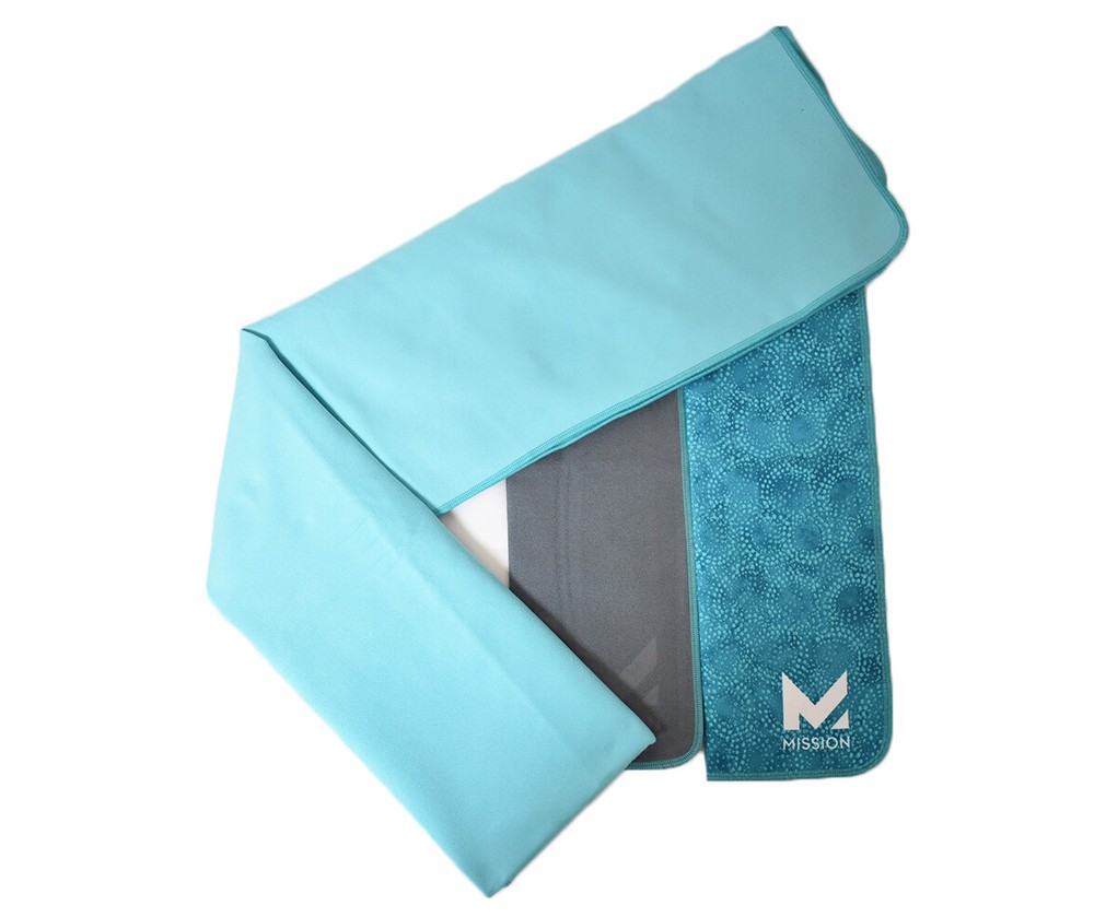 *USA* Mission VaporActive Yoga Mat Cover, 2 Hand Towel Bundle (3 Items Bundle)