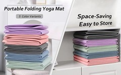Foldable Camping Mat & Travel Exercise Pad – Waterproof TPE Outdoor Mat for H…