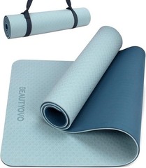 TPE Yoga Mat 1/3 Inch Extra Thick Double Sided Non Slip with Strap for Women