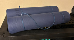 2 PACK Nautilus Yoga Mat with Strap 24″ W x 68″ L 6MM Thick, Ocean BLUE