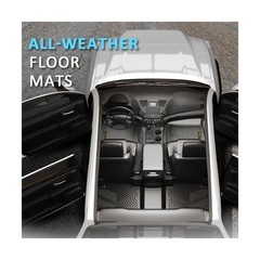 TPE All-Weather Floor Liners Mats Cargo Liners Compatible with Honda Civic Se…