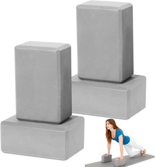 4 Pack Yoga Blocks – Premium EVA Foam Blocks for Pilates Workout, Stretching, Me