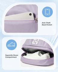 Gym Backpack for Women with Shoe Compartment, Sport Backpack Casual Daypack f…