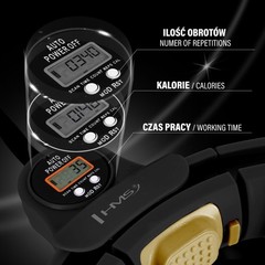 5908261681622 HHM13 NEW HULA HOP BLACK/GOLD Z MAGNESAMI I OBCIĄŻNIKIEM + LICZNIK