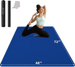 Yoga Mat 72″ X 48″ Large Workout Mat for Home Gym Flooring | 6Mm-12Mm (0.24″-0.4