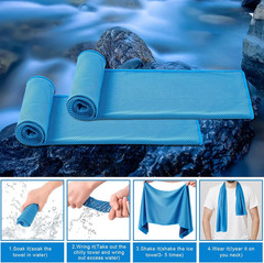 Cooling Towel Microfiber 40×12 Inches Reusable Sports Sweat Absorbent Exercise