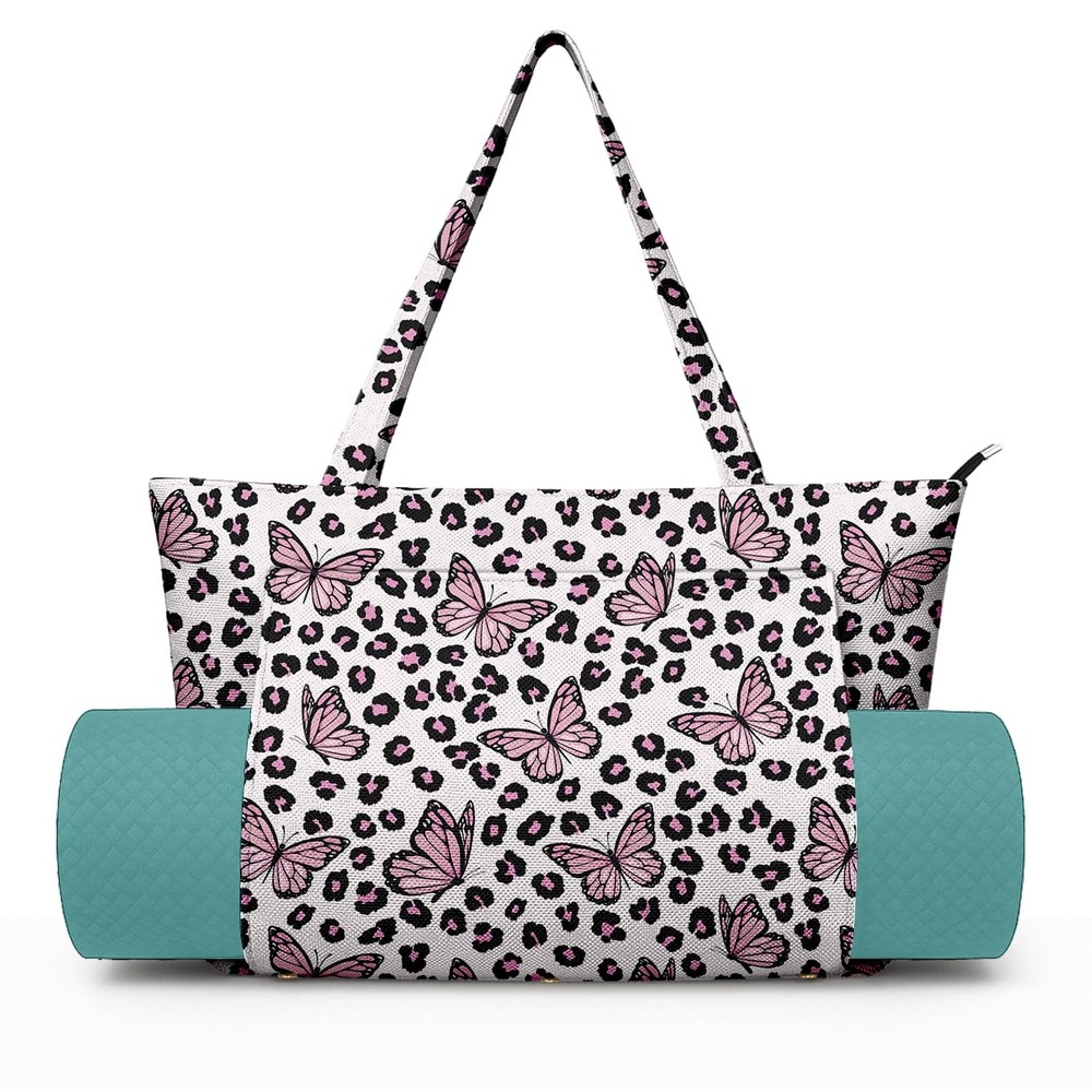 Women’s Yoga Bag with Yoga Mat Bag Carrier – Large Mat Pocket Fitness Tote fo…