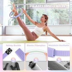 Pilates Essentials Kit for Women, 13.5″ Pilates Ring and Ball Set with Resist…