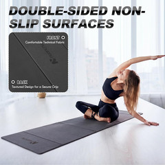 3 Pack Foldable Non-Slip Yoga Mats – 6mm Thick Fitness & Travel Workout Set