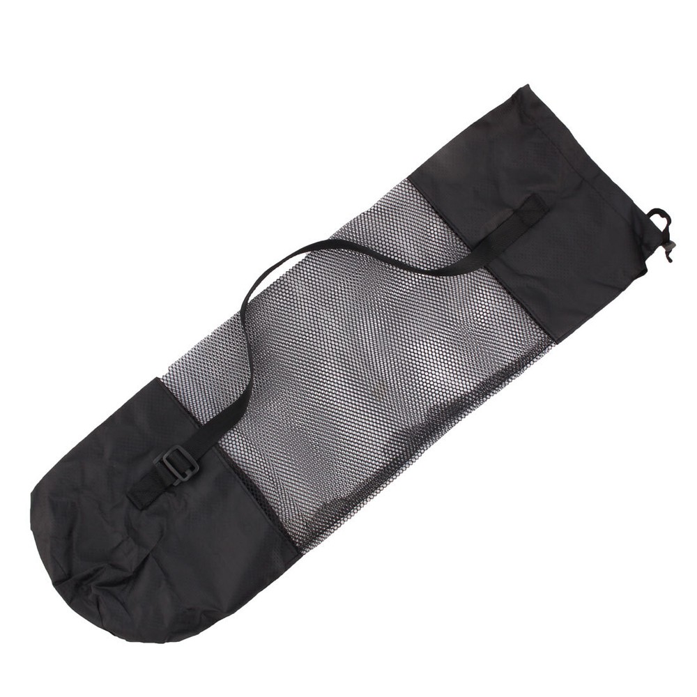 Gym Fitness Exercise Workout Yoga Pilates Mat Mesh Net Carrier Bag Black 26″