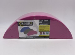 New Series 8 Fitness Pink Half Moon Eva Yoga Block NIP