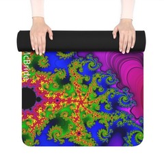 Yoga Mat, Sacred Geometry Mandala Design Fractal Psychedelic Mat, Exercise Mat,