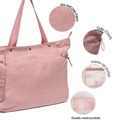 Yoga Mat Bag Gym Tote With Multi Pockets For Women Drawstring Carrier Pilates