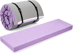 3 Inch 72″x 24″ Thick Foldable Yoga Mat with Carry Strap, Non-slip Portable F…