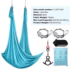 Aerial Silk and Yoga Swing, 11 Yards Long, 100Gsm Nylon Fabric Kit, Full Rigging