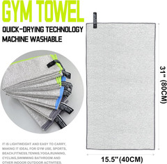 6 Pack Microfiber Gym Towels for Working Out，Fast Drying Workout Accessories Swe