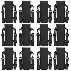 12 Pcs Water Bottle Sleeve with Shoulder Strap 25oz Sublimation Water Black