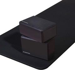 Exercise Yoga Mat 1/2-In Extra Thick High Density Black Anti-Tear Carrying Strap