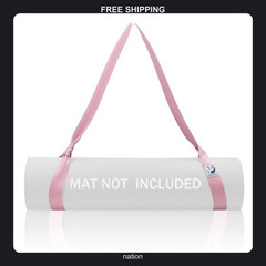 Light Pink Cotton Yoga Mat Strap for Adults – 72 Inch Length