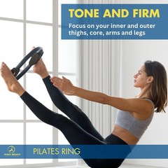 Fitness Circle – 14 Inch Pilates Ring Focusing on Toning Inner Thighs Arms &