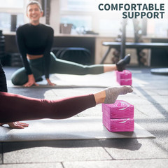 2-Pack Yoga Blocks, High-Density 9″X6″X3″ Yoga Brick Foam Blocks Non-Slip EVA Fo