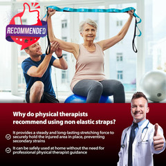 STRETCHING STRAP WITH 10 LOOPS YOGA EXERCISE BAND