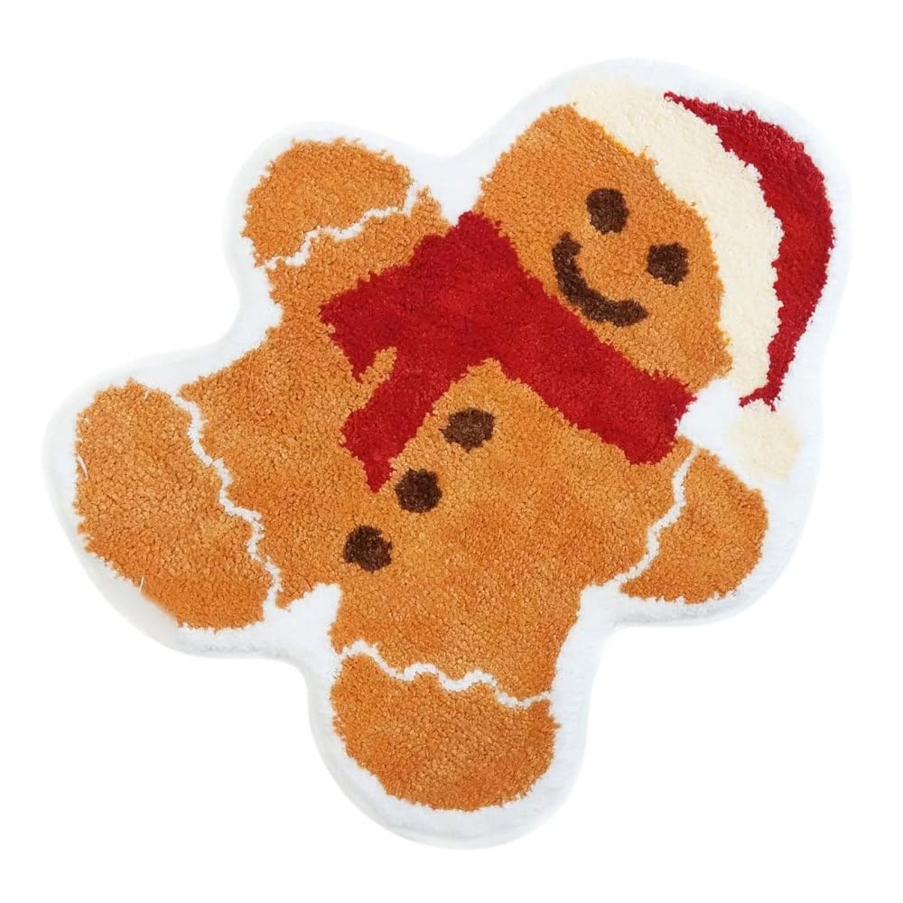 Doormat Christmas, Non Slip Christmas Tree Gingerbread Man Bath Mat, We…