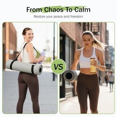 Adjustable Yoga Mat Carrier Sling – Slim, Portable Strap Fits All Mats – Easy Ca