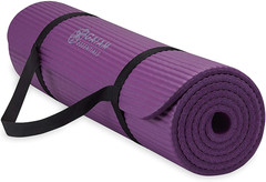 Yoga Mat, Pilates & Exercise Mat, Thick 2/5″ (10Mm) Workout Mat with Easy-Cinch