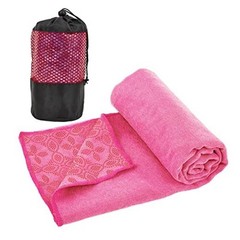 Hot Pink Non-Slip Yoga Towels with Grip Dots – Super Hot Pink