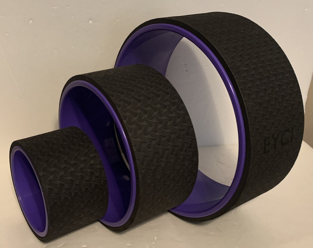 EYCI 3 Piece Yoga Wheel Set Purple Brand New