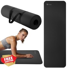 KEEP 10mm Thick NBR Yoga Mat 72×24″ Extra Large Exercise Fitness