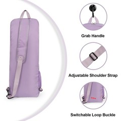 Yoga Mat Bag Carrier Side Mesh Zipper Pocket Exterior Wet Compartment Holder