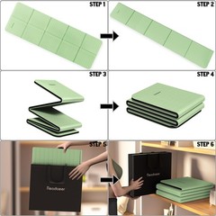 Readaeer Foldable Yoga Mat for Travel Folding 72″ L x 24″ W x 0.24″ H, Green
