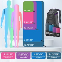 BOGI Microfiber Travel Sports Towel-Quick Dry Towel, M:40”x20”, Hot Pink