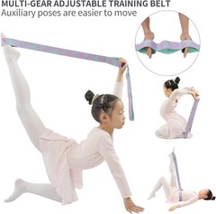 2 PCS Adjustable Stretching Straps for Kids – 8 Loops for Gymnastics & Dance