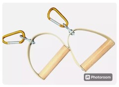 Pilates- Leather Classic with hardwood swivel grip and leather ropes
