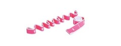 Pink/White Elastic Nylon Yoga Stretch Strap 8 Loops