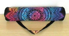 Indian Mandala Elephant Yoga Mat Carry Bag With Shoulder Strap Carrier Bag